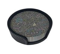 Geek Nerd Math Mathematician Pi Day,Tazze Pad Tazze Set di 6 sottobicchieri in pelle con supporto