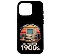 Geek, per favore, sii paziente, vengo dal 1900, computer PC retrò Custodia per iPhone 16 Pro
