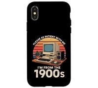 Geek, per favore, sii paziente, vengo dal 1900, computer PC retrò Custodia per iPhone X/XS