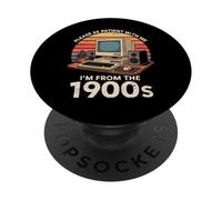 Geek, per favore, sii paziente, vengo dal 1900, computer PC retrò PopSockets PopGrip Adesivo