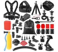 GeeKam Kit Accessori Action Cam, compatibile con GoPro, AKASO, Campark, Crosstour, APEMAN, COOAU, Apexcam, WOLFANG, Surfola, SJCAM