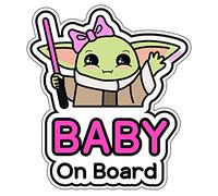 GEEKBEAR Adesivo Baby on Board per auto (04. Yoda Girl)
