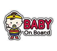 GEEKBEAR Adesivo Bambino a Bordo per Auto (29. Wonder Woman Baby)