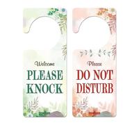 GEEKBEAR Cartello per porta con scritta "Do Not Disturb", confezione da 2 pezzi, reversibile e double face, per ufficio privacy, dormitorio, lezioni online e riunioni