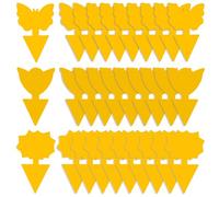 GeekerChip 30 Pezzi Trappola per Mosche,Giallo Trappole Appiccicose,Plug-in Trappola per Mosche Piastre per Insetti per Moscerini, Afidi,Mosche Minatori e Mosche Bianche