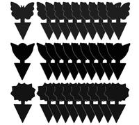 GeekerChip 30 Pezzi Trappola per Mosche,Giallo Trappole Appiccicose,Plug-in Trappola per Mosche Piastre per Insetti per Moscerini, Afidi,Mosche Minatori e Mosche Bianche(Nero)