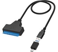 GeekerChip 50 cm Cavo USB 3.0 a SATA 5 Gbps Adattatore HDD 2.5" HDD/SSD Convertitore USB a SATA III (Regalo: Adattatore USB C a USB 3.0)