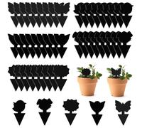 GeekerChip 50 Pezzi Trappola per Mosche,Giallo Trappole Appiccicose,Plug-in Trappola per Mosche Piastre per Insetti per Moscerini, Afidi,Mosche Minatori e Mosche Bianche(Nero)