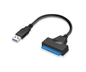 GeekerChip Adattatore USB 3.0 a SATA, Convertitore e Esterno USB 3.0 a SATA per HDD SSD 2.5,Cavo 5Gbps Supporta Windows XP/Vista/7/8/10 e Mac OS ECC