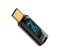 GeekerChip Adattatore USB C a USB C 240W,40 Gbps Trasmissione Dati Adattatore,con Display LED,Adattatore Tipo C Connettore di Trasferimento Dati per Phone15/16,Galaxy,Tablet e altri Dispositivi USB-C