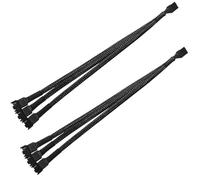 GeekerChip Cavo Splitter per Ventola PWM a 4 Pin,4 Pin PWM Connettore Cavo Isolante del Ventilatore 3 vie Splitter,27CM Cavo di Estensione PWM