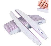 GeekerChip Lima per unghie, set di 15 lima professionale per unghie, doppia faccia, 100/180, grana per la combinazione di gel per unghie per salone di manicure e casa