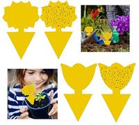 GeekerChip Plug-in Trappola per Mosche[50 PCS],Insetti Mosche Trappole, Piastre Gialle Adesivo Trappole Appiccicose per Piante di Zanzara e Parassiti,Ideale per Piante sul Balcone o in Giardino