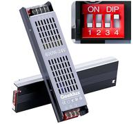 GEEKLUX Trasformatore LED 220V 24V, Alimentatore Dimmer 400W, Driver Led Senza Rumore e Senza Sfarfallio, Dimmerabile, Compatto e Sottile, IP20, Alimentatore 24V per Strisce LED e Stampante 3D