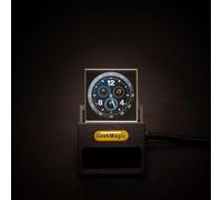 GeekMagic - Orologio da tavolo, stazione meteo con display IPS da 1,3 pollici, per monitoraggio delle criptovalute e visualizzazione dell'ora (trasparente)