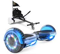 GeekMe Hoverboards con sedile, Hoverboards Hoverkart,Hoverboards Go-Kart con altoparlante Bluetooth, luci a LED, regalo per bambini e adolescenti adulti