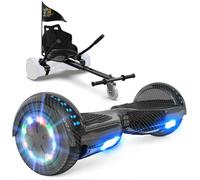 GeekMe Hoverboards con sedile, Hoverboards Hoverkart,Hoverboards Go-Kart con altoparlante Bluetooth, luci a LED, regalo per bambini e adolescenti adulti