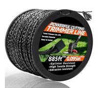 GeekNi 269,7 m 0,2 cm per Black Diamond Trimmer Line Heavy Duty Professional Twisted Weed Wacker String Spiral Trimmer Line con Cutter per Echo Trimmers Line 330095073