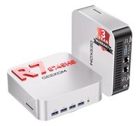 GEEKOM Barebones A8 Max Office Mini PC|AMD Ryzen 7 8745HS (Beats 7735hs) | Senza RAM/SSD/OS (senza memoria), mini computer desktop Creativity assistito da doppia LAN [copertura di 3 anni]