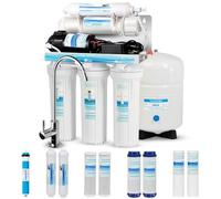 Geekpure sistema di filtraggio dell'acqua potabile ad osmosi inversa a 5 stadi con pompa booster e 4 filtri extra - 75GPD