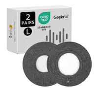 Geekria 2 paia coperture in maglia per auricolari (cuscinetti) compatibili con OEKO-TEX & SGS, lavabili ed elastiche per cuffie over-ear, protezioni per sudore in palestra (taglia L, grigio
