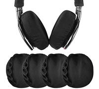 Geekria 2 paia di copri-auricolari Flex in tessuto, certificati SGS, lavabili ed elasticizzati, per cuffie over-ear, palestra e gaming (taglia M/nero)