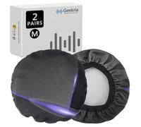 Geekria 2 paia di copriauricolari in tessuto elasticizzato per cuffie - Certificati per la sicurezza del prodotto - Lavabili e adattabili, per cuffie over-ear, palestra e gaming (taglia M/Cosmos)