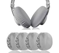 GEEKRIA 2 Paia di copriorecchie in Tessuto Flessibile, Lavabili ed Elastici, per Auricolari Grandi Cuffie per Cuffie Over-Ear, per Palestra, Giochi (L/Grigio)
