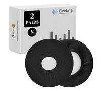 Geekria 2 paia di cuffie in tessuto lavorato a maglia, lavabili ed elastiche, protezioni per auricolari per cuffie on-ear, copertura per il sudore per caldo e comfort (S/Nero)