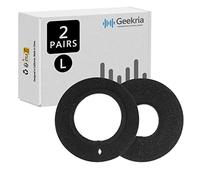 Geekria 2 paia di cuffie in tessuto lavorato a maglia, lavabili ed elastici, per cuffie auricolari di grandi dimensioni, coprisudore per caldo e comfort (L/nero)