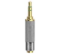 GEEKRIA 3.5mm Stereo Male to 3.5mm Balanced Female Audio Jack Adapter, 3.5mm (1/8inch) to 3.5mm, Male to Female Plug Adapter, Gold Plated Convert Connector Adapter