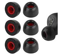 Geekria 3 paia di auricolari in memory foam senza fili, compatibili con auricolari in-ear da 4,5 a 6,3 mm, blocco degli ugelli, punte in schiuma di rumore, punte per auricolari (lunghezza x lunghezza)