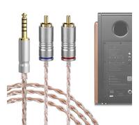 GEEKRIA Apollo, cavo audio bilanciato a doppio RCA, da 4,4 mm, cavo di aggiornamento OCC in rame placcato argento, interconnessione stereo HiFi, per DAC AMP, cuffie, amplificatori, altoparlanti