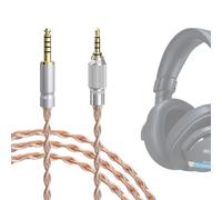 Geekria Apollo, cavo audio placcato argento, da 4,4 mm a 3,5 mm, compatibile con cuffie Sony MDR-M1, MDR-MV1, MDR-M1ST, con dispositivo di bloccaggio con manopola filettata, 1,5 m