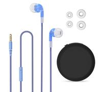 Geekria Auricolari cablati per bambini con microfono e controllo volume per scuola e lezioni online, auricolare in-ear con jack 3,5 mm per bambini, limite volume 85 dB per orecchie piccole