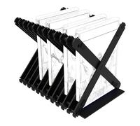 GEEKRIA Box Rack Tower Pieghevole, Supporto Dischi per PS4/PS5/Nintendo Switch/Xbox Series/Xbox Noe/CD/DVD/Film