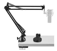 Geekria Braccio Microfono Regolabile, Compatibile con TONOR TC-777, TC30, TC40, TC-2030, Q9, ORCA001, Supporto da Scrivania con Flangia per Podcast, Streaming, Registrazione, Studio Domestico