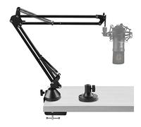 Geekria Braccio per microfono,Supporto per braccio per microfono con adattatore per montaggio a flangia da tavolo, supporto di sospensione compatibile con Takstar, Sennheiser, TZ, Nady, APEX, Avantone