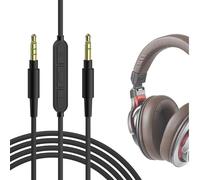 GEEKRIA Cavo audio compatibile con ATH-M50xBT2 ATH-M20xBT ATH-SR5, Pioneer SE-MS7BT HDJ-X5BT, Samsung Level On Cable, cavo stereo di ricambio in nylon intrecciato da 3,5 mm (1,7 m)