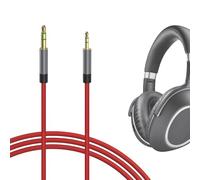Geekria Cavo audio compatibile con Sennheiser Momentum 4, PXC 550, PXC 550 II, ACCENTUM Plus, cavo stereo di ricambio da 2,5 mm a 3,5 mm (rosso, 1,7 m)
