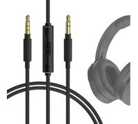 Geekria Cavo Audio con Microfono Compatibile con Beats Studio Pro,Mixr Pro,Solo3.0,Cavo Solo2.0,Cavo Stereo di Ricambio in Nylon Intrecciato da3,5mm con Microfono in Linea e Controllo del Volume(1,2m)