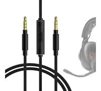 GEEKRIA Cavo audio microfono compatibile con il cavo per cuffie JBL Live 670NC, cavo stereo sostitutivo da 3,5 mm con microfono e controllo volume inline (4 ft/1,2 m)
