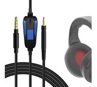 GEEKRIA Cavo audio microfono, compatibile con Sennheiser PC 373D, GSP 600, cuffie Game One, cavo stereo di ricambio da 2,5 mm a 3,5 mm con microfono in linea e controllo volume (1,7 m/5,6 ft)