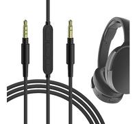 GEEKRIA Cavo audio microfono compatibile con Skullcandy Hesh Evo/Hesh 3 / Crusher Evo, cavo stereo AUX sostitutivo da 3,5 mm con microfono inline e controllo del volume (4 ft/1,2 m)