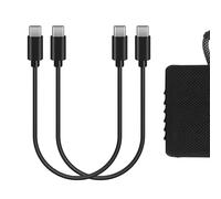 Geekria - Cavo di ricarica di tipo C, compatibile con JBLs Charge 4, Flip 5, Pulse 4, Xtreme 2/USB-C a USB-C cavo di ricarica per altoparlanti JBLs (nero, 2 pezzi)