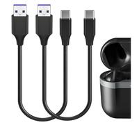 GEEKRIA Cavo di ricarica rapida USB per auricolari compatibile con Skullcandy Method 360 ANC, Push ANC Active, Dime Evo (USB a USB-C, 1ft/30cm, 2Pack)