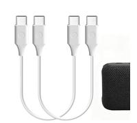 GEEKRIA Cavo di ricarica Type-C per altoparlanti, compatibile con JBL GO5, CLIP5, Flip 7/6, Charge 6/4, da USB-C a USB-C, cavo di alimentazione sostitutivo (1 ft / 30 cm, confezione da 2)