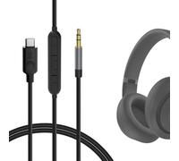 Geekria Cavo digitale USB-C per audio con microfono, compatibile con Beats Studio Pro, Skullcandy Hesh ANC, cavo audio Aux USB-C di ricambio con microfono in linea e controllo volume (1,2 m)
