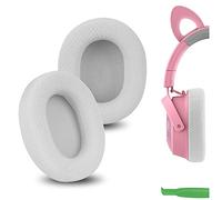Geekria Comfort Cuscinetti auricolari di ricambio in tessuto mesh per Razer Kraken V4/V4 X/V4 Pro/Kitty V2 Pro, Barracuda/Barracuda X, guida video (grigio e bianco)