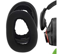 Geekria Comfort Hybrid - Cuscinetti auricolari di ricambio in velluto per cuffie Sennheiser GSP 600, GSP 601 GSP 602, GSP 670, GSP 500 (nero)